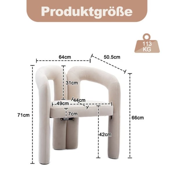 Spisestol - MUVOE - Velour - Sæt af 2 - Moderne design - Komfortabel og robust