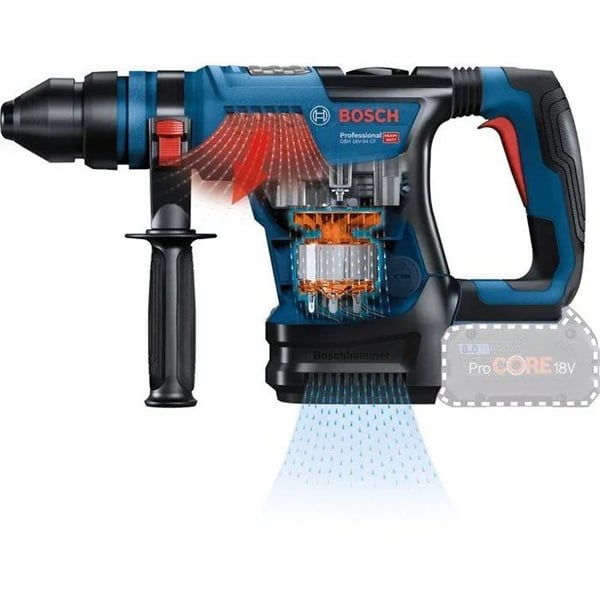 Professionell slagmejsel BOSCH AKU GBH 18V-34 CF med väska 0.611.914.021 (utan batteri)