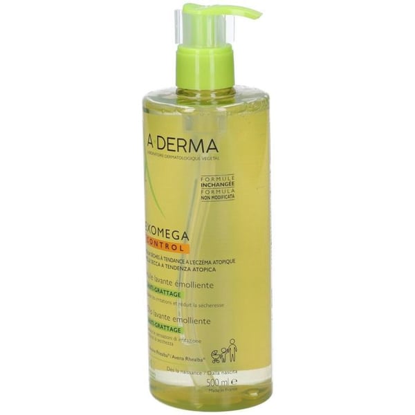 A-DERMA Exomega Control Tvättolja För Emollient Hud, Torr och Atopisk 500 ml