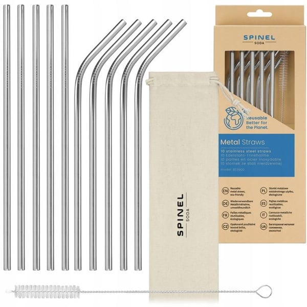 Metallstrå - SPINEL - SpinelSoda x10 - Färg Silver