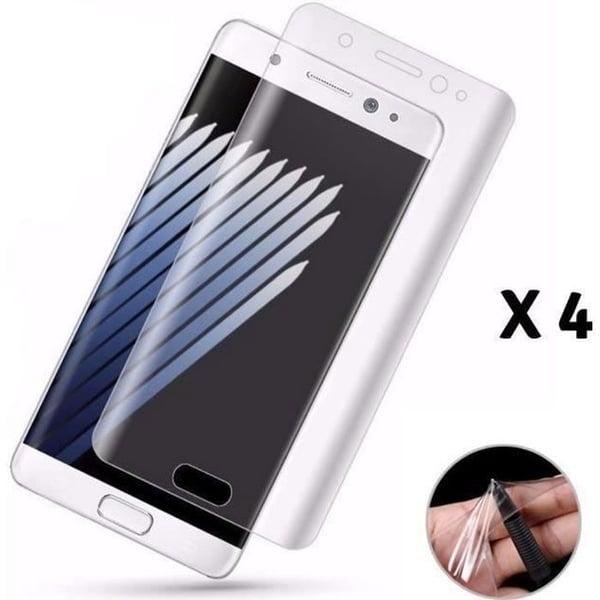 Paket med 4 filmer för Samsung Galaxy S6 EDGE PLUS - Skärmskydd i böjd plast, repbeständig [Phonillico®]