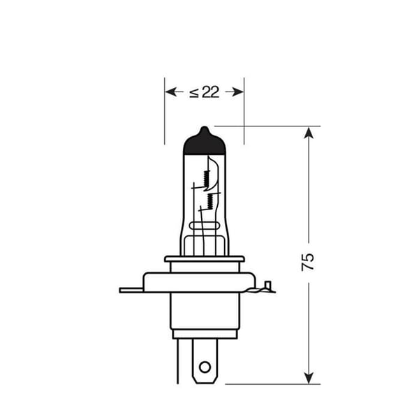 Motorcykellampa - Osram - Cool Blue - 12V - 100/90W - 2 stycken - Hög Prestanda