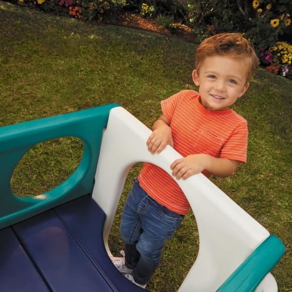 Little Tikes – Indendørs/Udendørs Rutsjebane – Grøn, Hvid og Blå – Til Børn fra 18 Måneder til 4 År