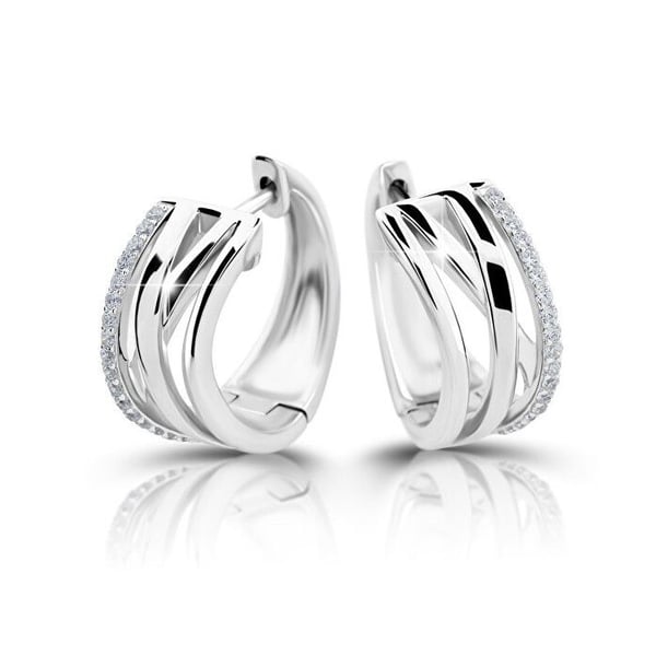 Charmiga runda örhängen i silver M23077
