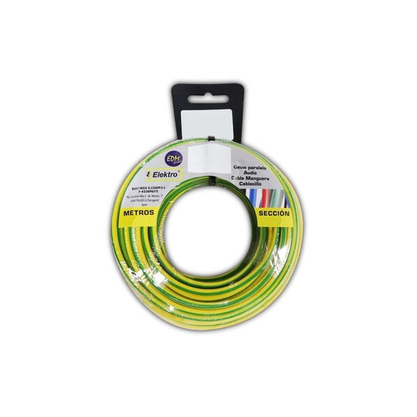 Elastisk eltråd 6mm tvåfärgad utan halogen 25m