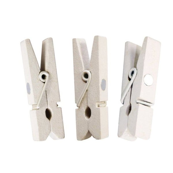 MégaCréa DIY - Magnetisk klädnypa 3,5cm vit x10 stycken