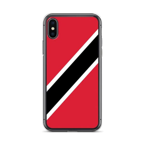 Telefonkåpa – Trinidad och Tobagos flagga – Kompatibel med iPhone XS Max – Mjuk fodral – Stöttålig och krossäker – Pixelforma