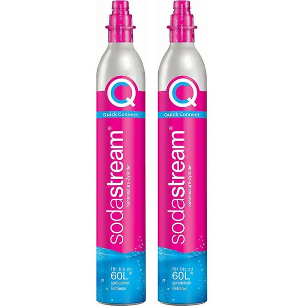 Sodastream Set med 2 CO2-gascylindrar 60l quick connect för kolsyrningsmaskin - 2 X CYLINDER QUICK CONNECT