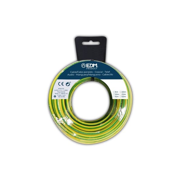 Elastisk eltråd 6mm tvåfärgad utan halogen 25m