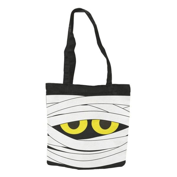 MégaCréa DIY - Tote bag Mumie Halloween i tryckt bomull 25x25 cm