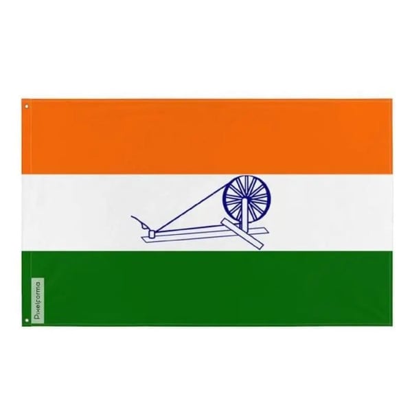 Indisk nationalkongressflagga från 1931 – 128 x 192 cm – Polyester – Järnöglor – Motståndskraftig