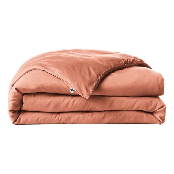 Duvetöverdrag "Lysandre" alla storlekar "Lyocel" Fjäderlätt - Lysandre Terracotta - Duvetöverdrag 240 x 220 cm