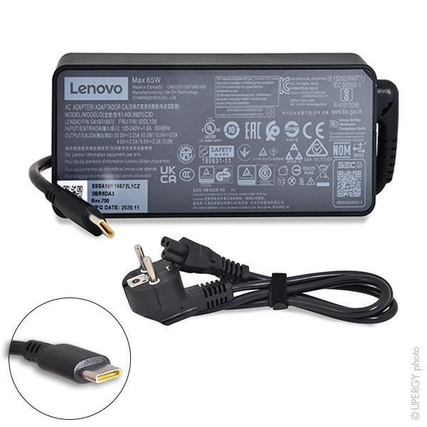 Original Lenovo 65W Strömförsörjning (Typ-C) - Vit
