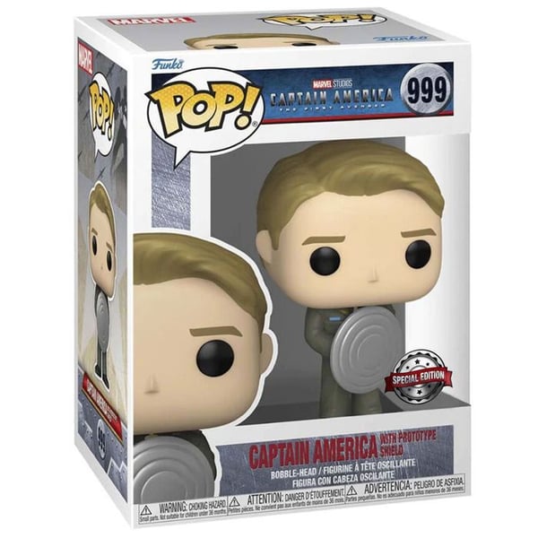 Figurine Funko POP - Marvel - Captain America Exklusiv - 9 cm - Detaljerad design - Troget utförande