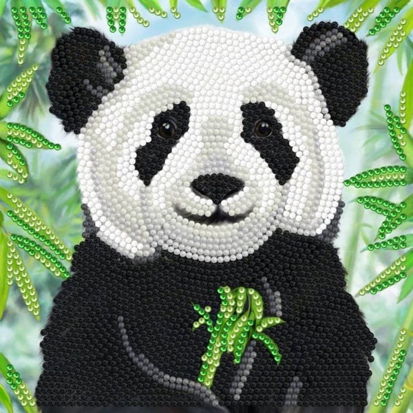 CRYSTAL ART Kit diamantbroderi 18x18cm Baby panda