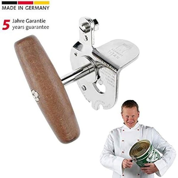 Professionel Dåseåbner - WESTMARK - Titan - Stål/Træ - Til Gastronomiske Konservesdåser