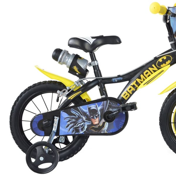 Cykel 16'' - BATMAN - Gul - Målade stålhjul - Polstrad sadel med serigrafi