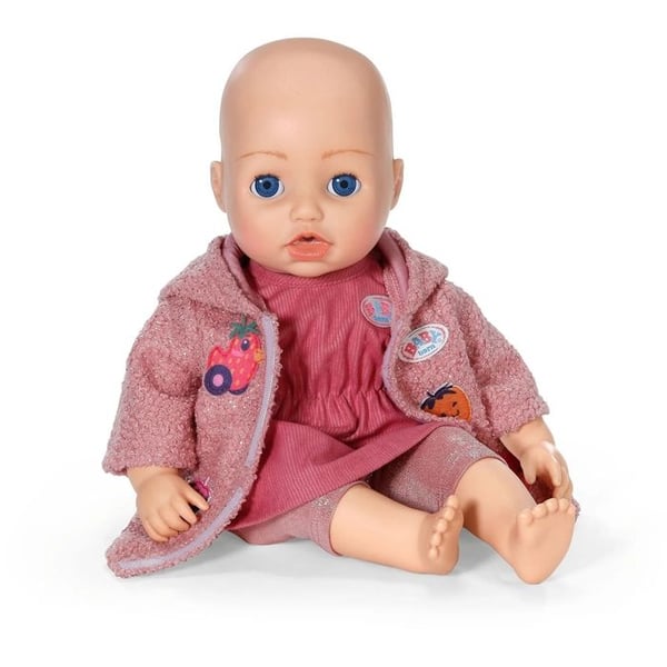 Sätt med mysig kappa - ZAPF CREATION - BABY born - 43 cm - Rosa - För flickor från 3 år