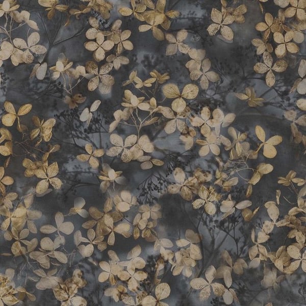 Non-woven tapet 10415-15 tapet blommor floral 0,53 x 10,05 m Erismann Play of light blå