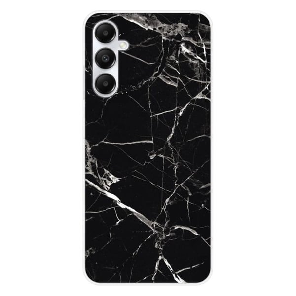 Tryckt silikonfodral som är kompatibelt med Samsung Galaxy A05S Marble Black