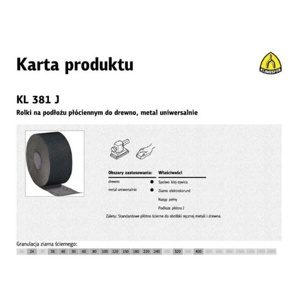 Rulle - set med Klingspor rullar - 266299 - RULL AV TYP 150 mm 100 KL381J (50 Mo)