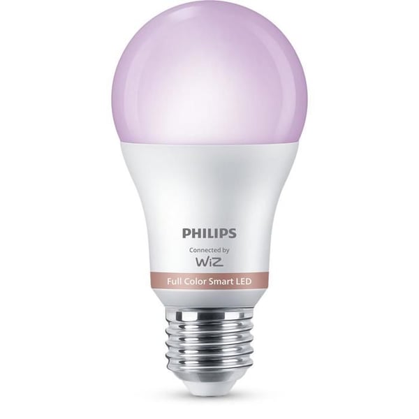 Ansluten LED-lampa - PHILIPS - E27 8,5W 806lm - Varmvit - Kompatibel med dimmer - A+
