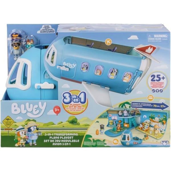 Bluey's Plane - BLUEY - Transformerbart lekset med figurer och tillbehör