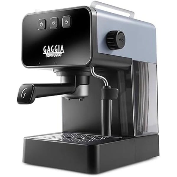 Gaggia Espresso Deluxe manuel kaffemaskine og cappuccinomaskine med mælkeskum, Storm Grey.