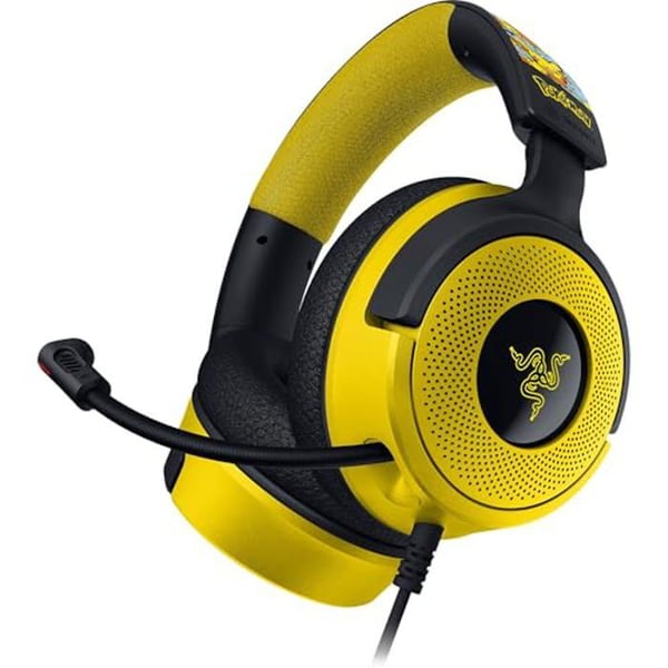 Razer Kraken V4 X Pokémon Edition - USB Trådat Spelheadset - Triforce 40mm Drivrutiner - Retraktabelt Cardioid-mikrofon - Ljud