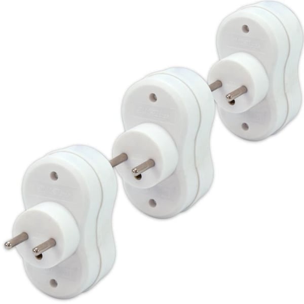 Pakke med 3 Multistik - WAYTEX - Monobloc 2 Hun stik Schuko - 16A - Børnesikring - Indendørs
