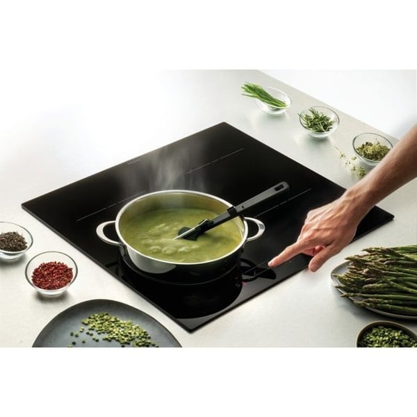 Induktionskogeplade - HAIER - HAISJ64MC - Sort - 59 cm - 4 Zoner - Wi-Fi Funktion