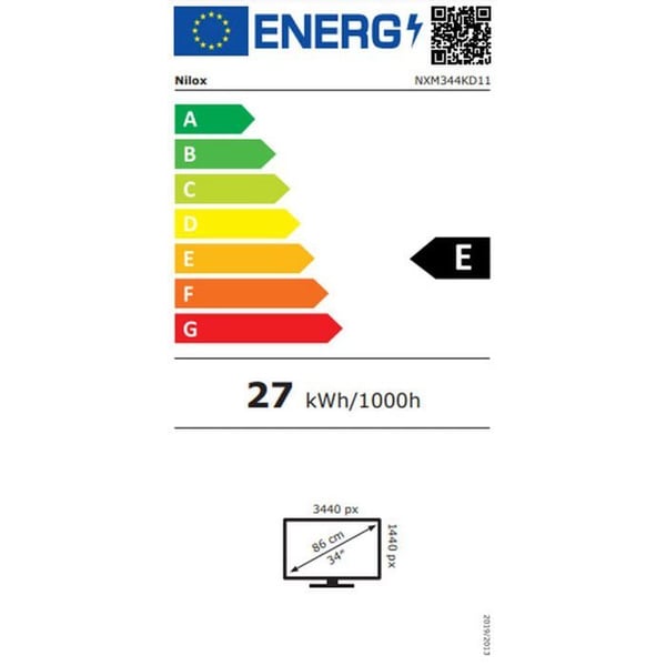 TV NILOX NXM344KD11 34" LED UWQHD 144Hz Curva - Svart - HDR - Wi-Fi