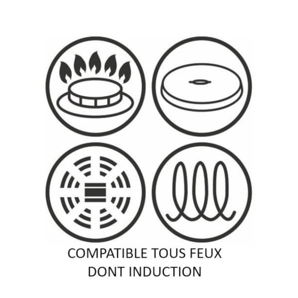 TEFAL G2550702 30 cm OBEGRÄNSAD stekpanna Alla värmekällor inklusive induktion - Made in France - Svart