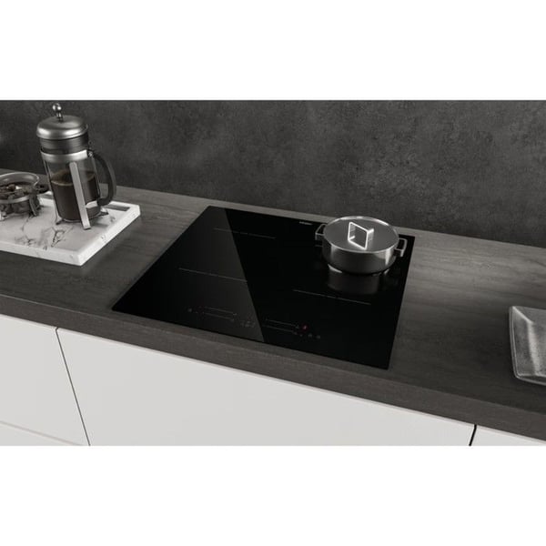Induktionskogeplade - HAIER - HAISJ64MC - Sort - 59 cm - 4 Zoner - Wi-Fi Funktion
