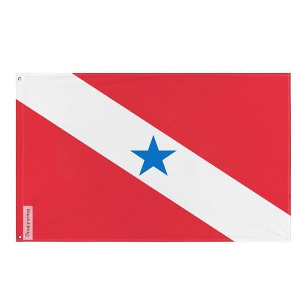 Flagga Pará – 120 x 180 cm – Motståndskraftig Polyester – 2 Metalöglor – Inomhus-/Utomhusbruk – Pixelforma