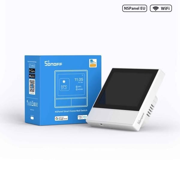 Intelligent strömbrytare - SONOFF - NSPanel - WiFi - 3,5" pekskärm - Röststyrning Alexa/Google