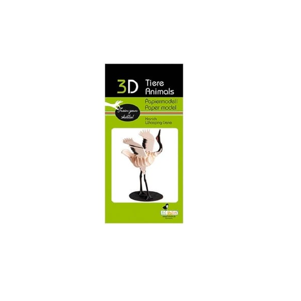 Fridolin - 3D-modell i papper Vit kran