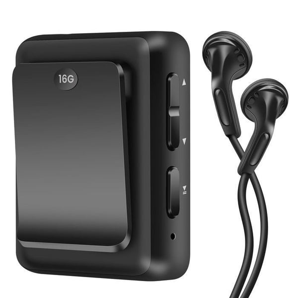 MP3-spelare med Clip 16 GB Musik och Video 2'' Skärm med Bluetooth Avizar Svart
