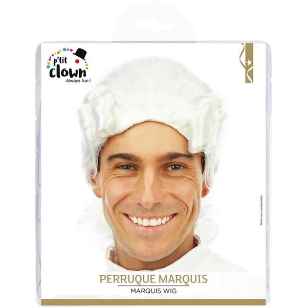 Perruque Marquis - långt hår uppsatt - Bla…