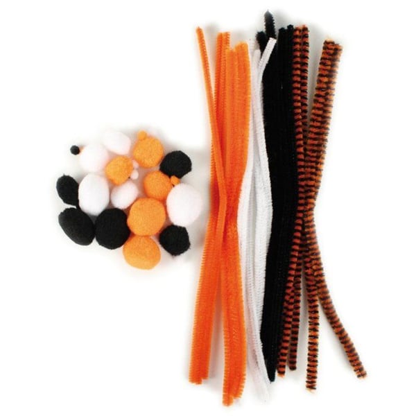 MégaCréa DIY - Pom poms 0,5 till 3 cm och piprensare 30 x 0,5 cm 47 delar