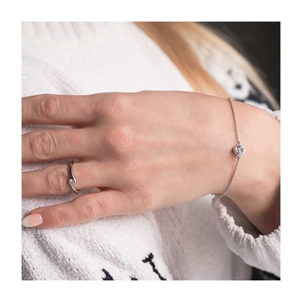 Armband i silver med Preciosa-kristaller 33113.1