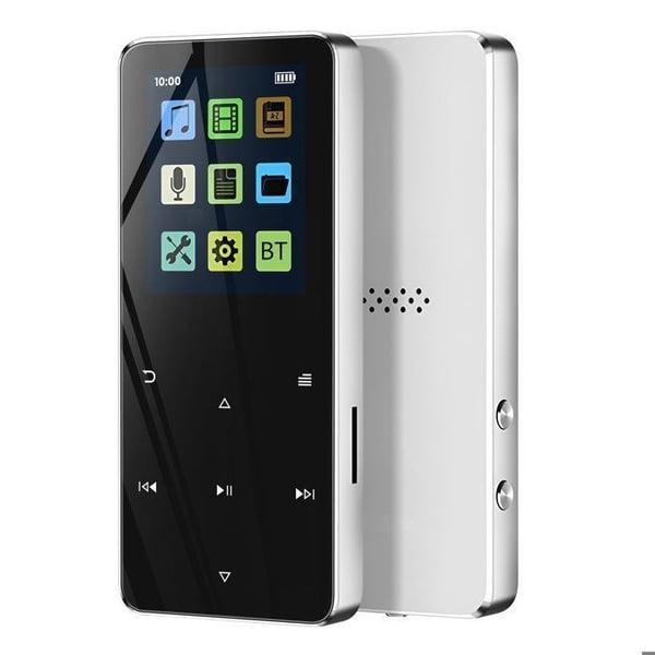 MP3-spelare med touch, musik och video med Bluetooth, 20 timmars batteritid, Avizar - Silver