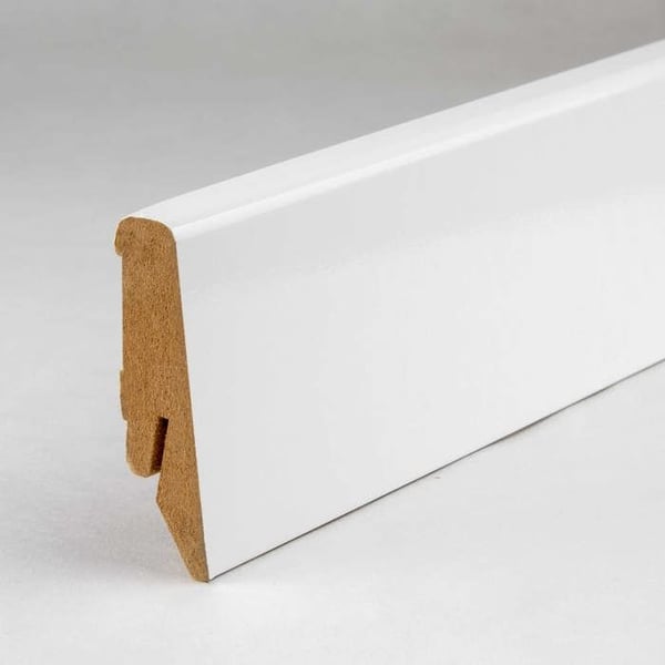 PROVISTON Socklar Profil klassisk 18 x 58 x 2500 mm MDF folierad Vit glans Socklar s 1 styck