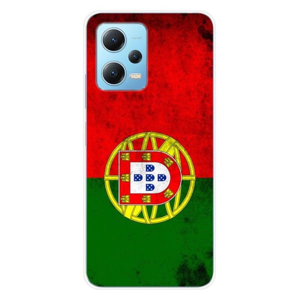 1001Coques - Silikonfodral kompatibelt med Xiaomi Redmi Note 12 5G Poco X5 - Mönster med Portugals flagga - Originaldesign tryckt i Fr