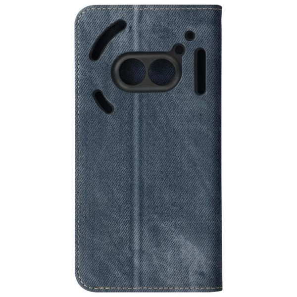 AVIZAR Fodral för Nothing Phone 2a Denim Texture Flip Wallet och Stand Heather Blue