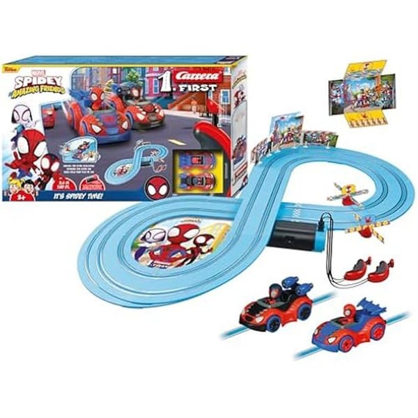 Spidey racingbana - Det är Spidey-tid!, Längd 2,4 m, Bilskala 1/50, Carrera First, Från 3 år