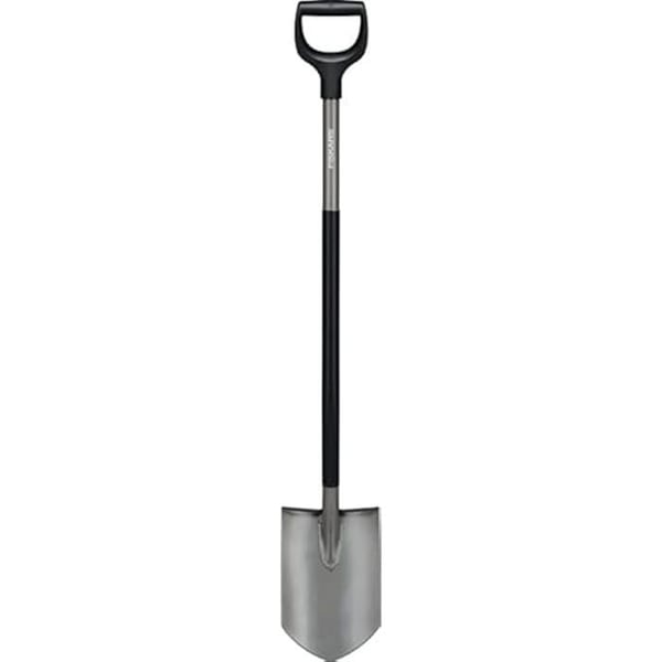 Trädgårdsskyffel - FISKARS - Pala de Metal Ergonomic™ - Puntiagudo-kant - Metall - Svart