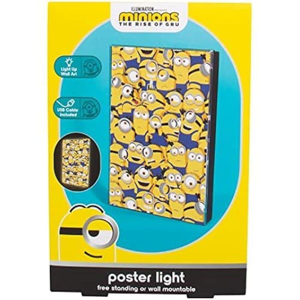 Minions Stämningslampa med inkluderad kabel A4-format Officiellt licensierad produkt Minions