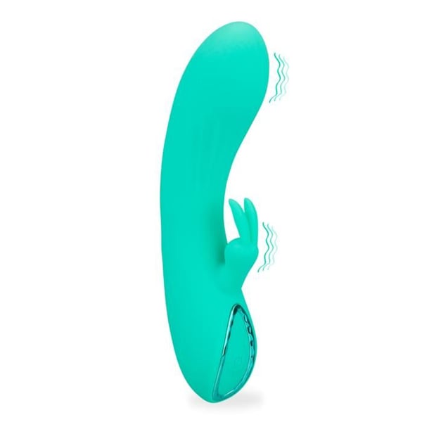 Mini vibromassager kanin 10 lägen Bunzee - Turkos