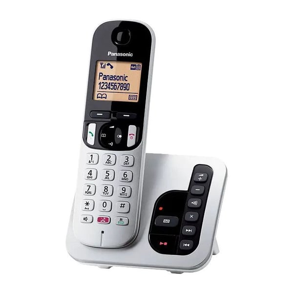Trådløs digital telefon PANASONIC KX-TGC260JTS med telefonsvarer, højttalerfunktion og lysende skærm
